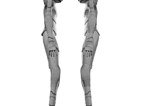 Futuristic Humanoid Robot 3D Model