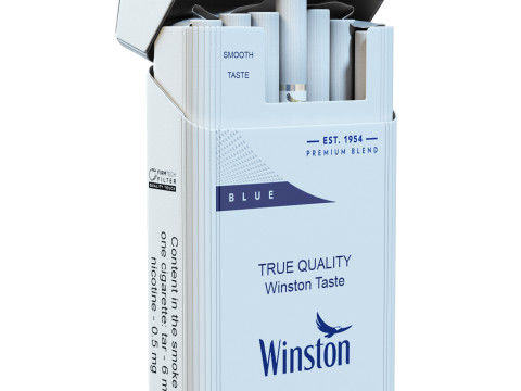 Winston Cigarettes Pack 3D 模型