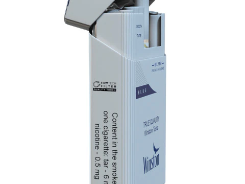 Winston Cigarettes Pack 3D Model