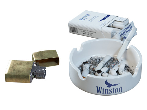 Ashtray Set Model 3D