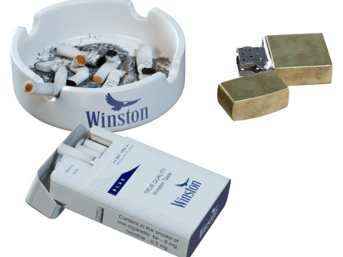 Ashtray Set Model 3D