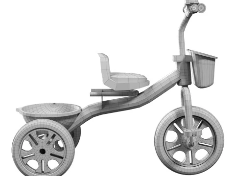 Childrens Tricycle Toy 3D Model