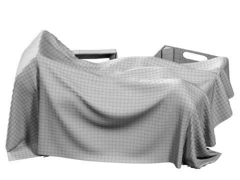 Crates Cargo Tented 3D Model