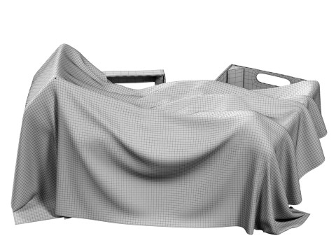 Crates Cargo Tented Modello 3D