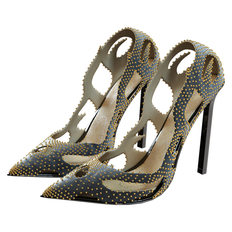 Heels Inferno Gianvito Rossi 3D Model .c4d .max .obj .3ds .fbx .stl .blend 