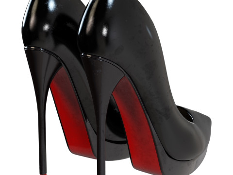 Heels Woman Shoes 3D Model