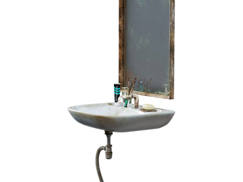 Раковина старая 3D Модель