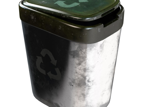 Trash Can Old 3D Model