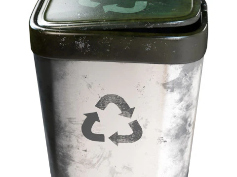 Trash Can Old 3D Model