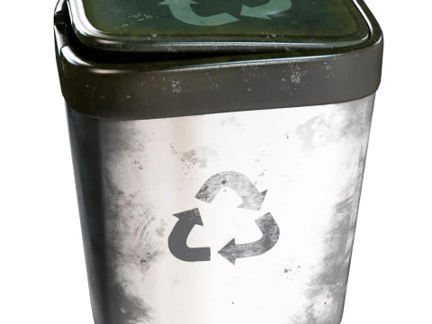 Trash Can Old 3D Model