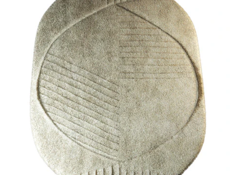 Ovaler Funky-Teppich 3D Modell