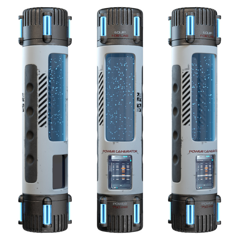 Sci-Fi Power Generator 3D Model .c4d .max .obj .3ds .fbx .stl .blend