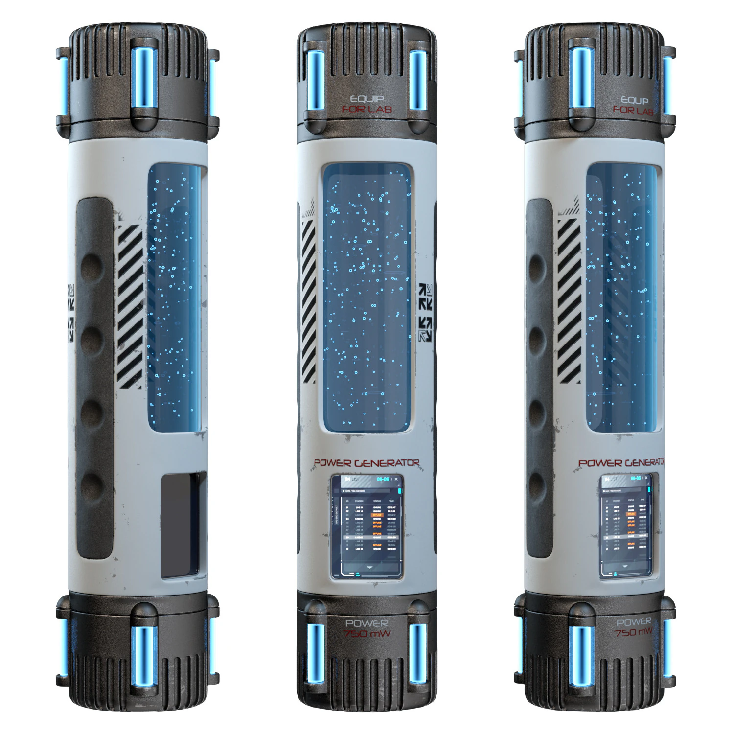 Sci-Fi Power Generator 3D Model .c4d .max .obj .3ds .fbx .stl .blend 