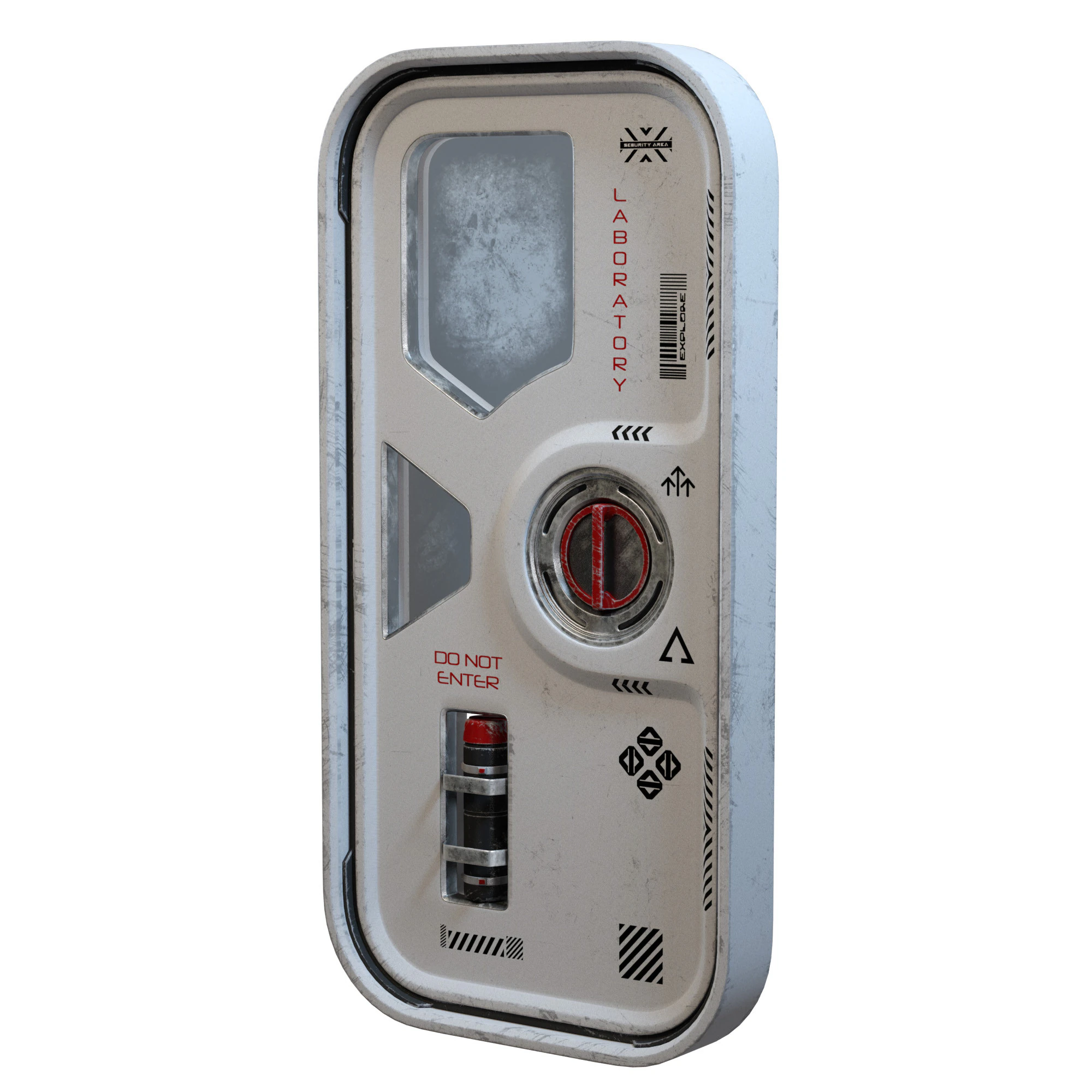 Sci-Fi Small Door 3D Model .c4d .max .obj .3ds .fbx .stl .blend 