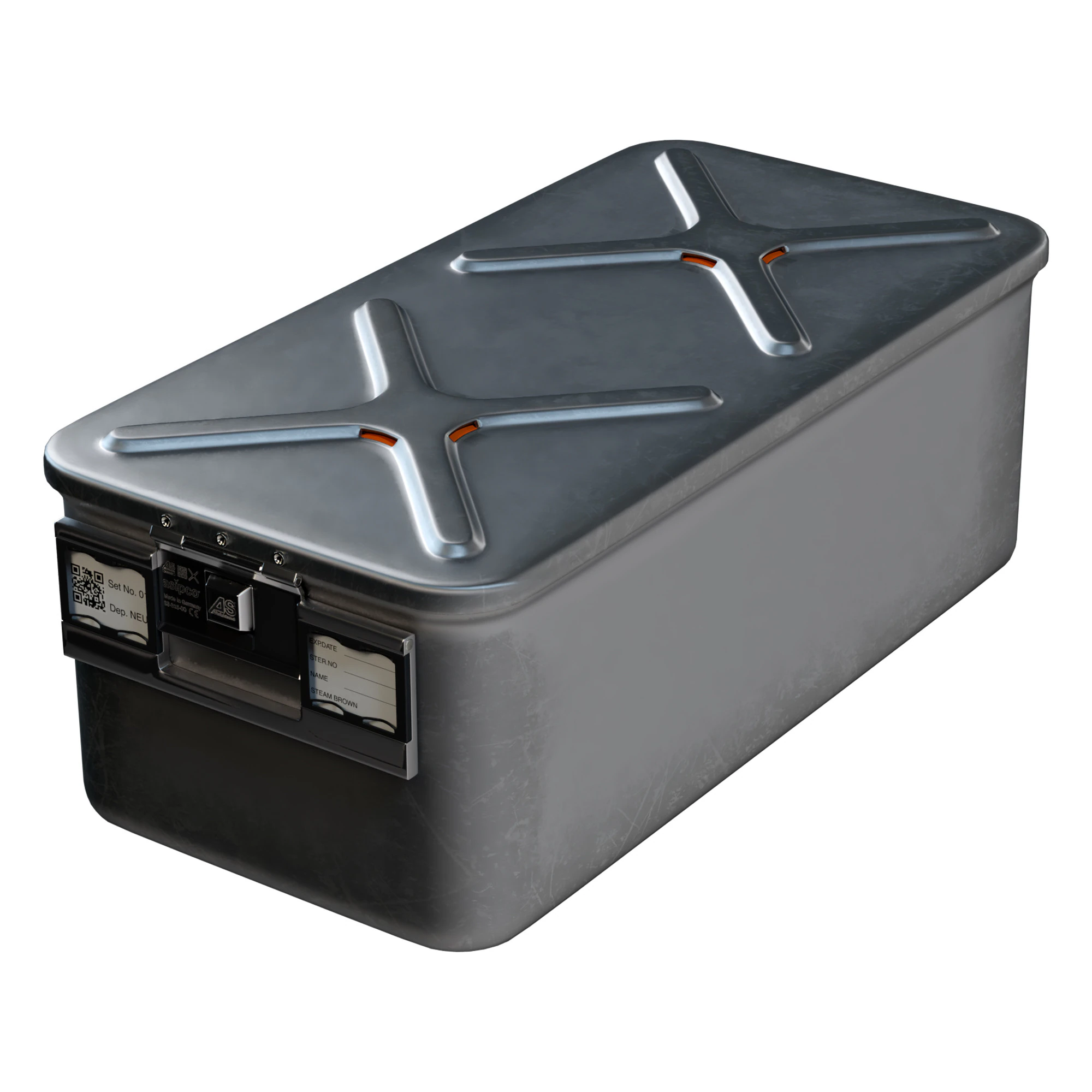 Asipco Big Medical Container 3D Model .c4d .max .obj .3ds .fbx .stl .blend