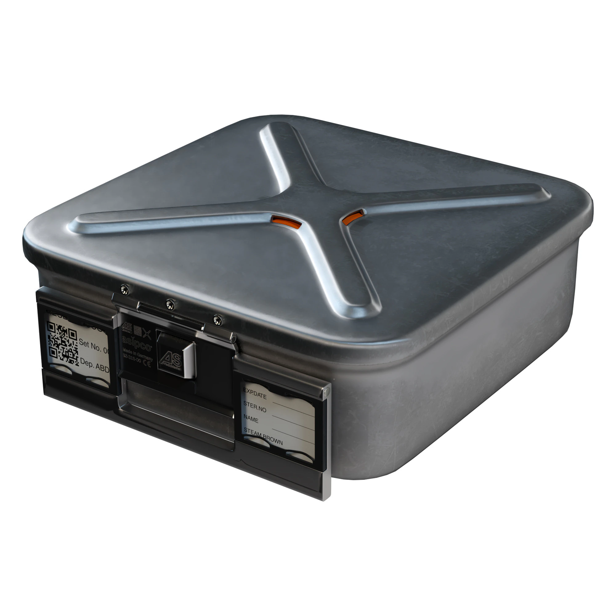 Asipco Small Medical Container 3D Model .c4d .max .obj .3ds .fbx .stl .blend 
