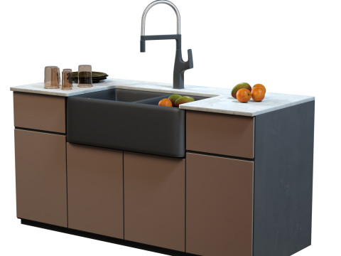 Kitchen Island Rivanna Ikon 3D Модель