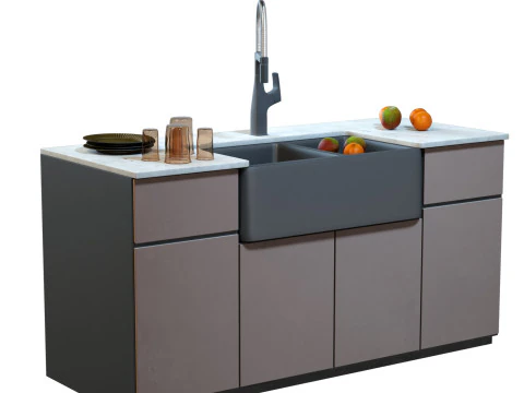 Kitchen Island Rivanna Ikon 3D Model