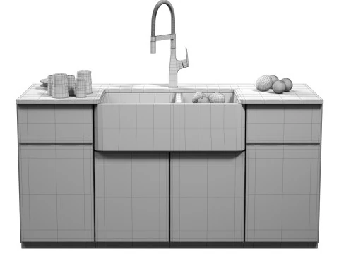 Kitchen Island Rivanna Ikon 3D Model