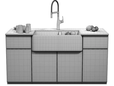 Kitchen Island Rivanna Ikon 3D Model