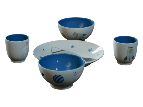 Bloomingville Mini Tableware 3D Model
