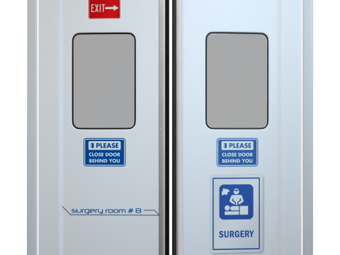 Surgery Double Doors 3D Model