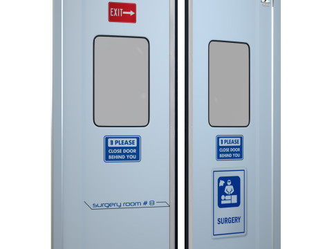 Puertas dobles de cirugía Modelo 3D