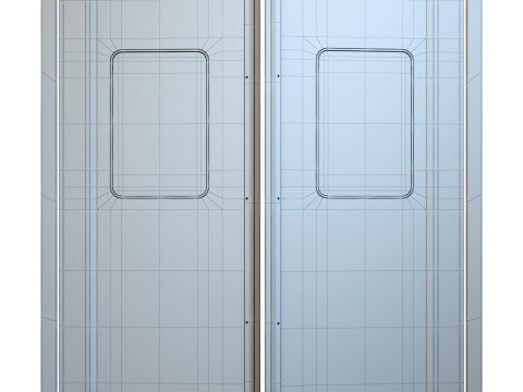 Puertas dobles de cirugía Modelo 3D