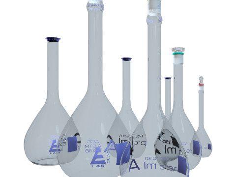 Volumetric Flasks 3Dモデル