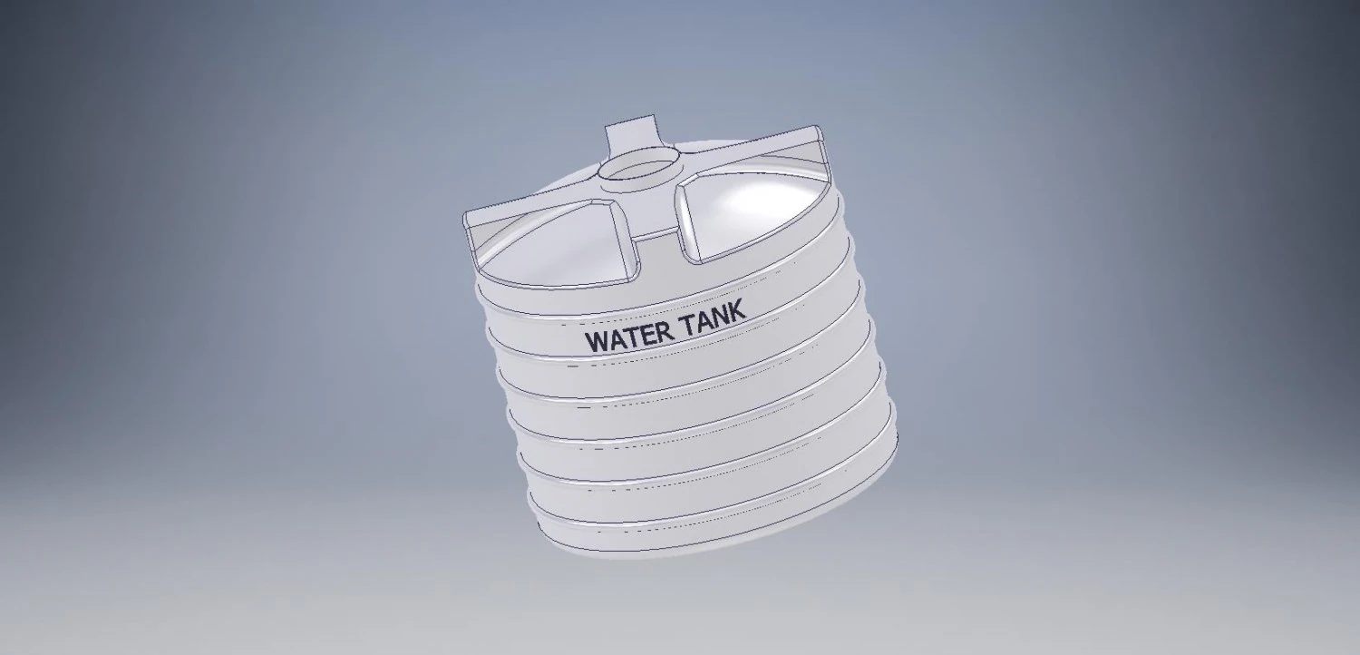 Water Tank 3D Model .c4d .max .obj .3ds .fbx .stl .blend 