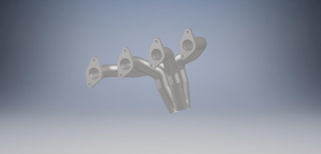 Car exhaust system - Inventor 3D 3D Model .c4d .max .obj .3ds .fbx .stl .blend 