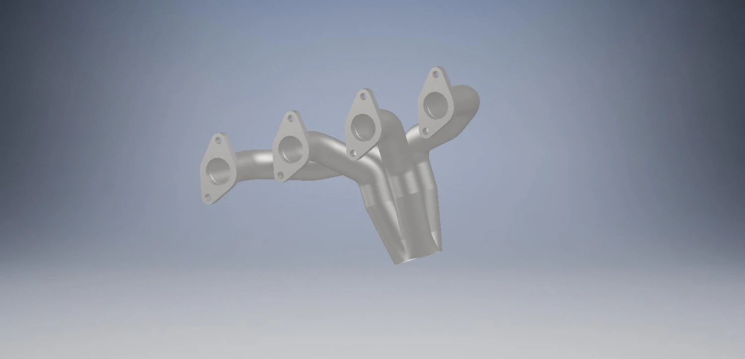 Car exhaust system - Inventor 3D 3D Model .c4d .max .obj .3ds .fbx .stl .blend