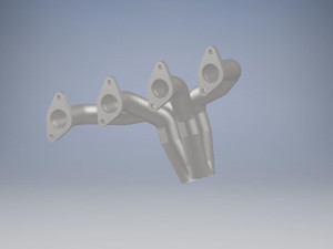 Car exhaust system - Inventor 3D 3Dモデル