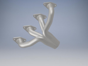 Car exhaust system - Inventor 3D 3D Model