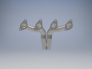 Car exhaust system - Inventor 3D 3D Model