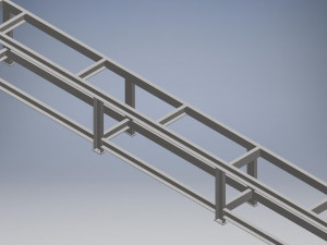 Frame for - Screw Ash Conveyor 3D-Modell
