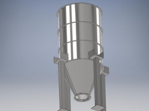 Silo in Autodesk Inventor 3D Model