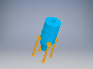 Silo in Autodesk Inventor 3D Model