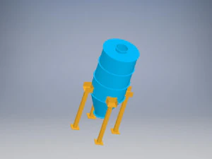 Silo in Autodesk Inventor 3D Model