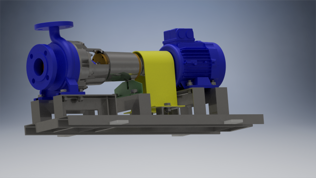 Autodesk Inventor Centrifugal Pump 3D Model .c4d .max .obj .3ds .fbx .stl .blend 