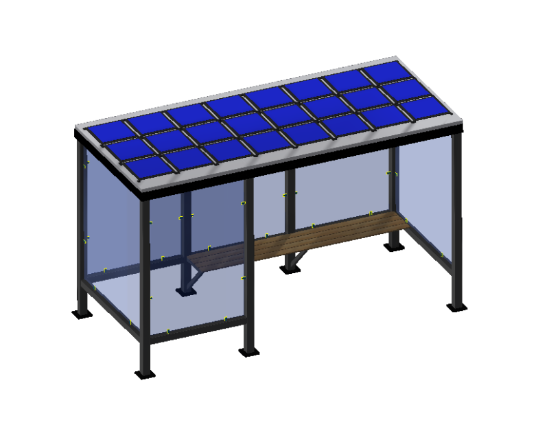 Bus Stop - Model Autodesk Inventor 3D 3D-Modell .c4d .max .obj .3ds .fbx .stl .blend 