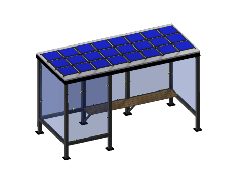 Bus Stop - Model Autodesk Inventor 3D 3Dモデル