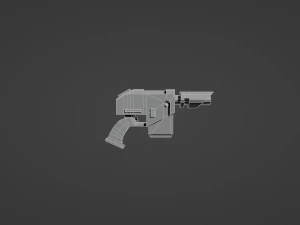 Accatran MG Variant Heavy Laspistol 3D Model
