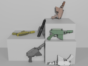 Voss Pattern Hellpistol 3D Model