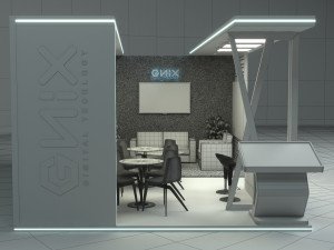 Booth Exhibition Stand Stall Modello 3D