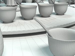 Banquet Dinner Table 3D Model