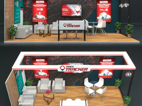 प्रदर्शनी स्टैंड स्टॉल 3D मॉडल