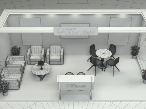 Exhibition Stand Stall 3D Model