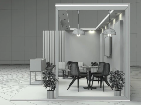 Exhibition Stand Stall 3D Model