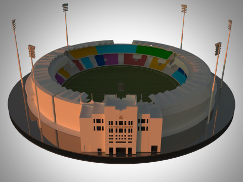 Cricket Stadium 3D Model